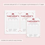 Valentines Game with Cupid Printable Scattergories