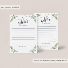 Watercolor Greenery Baby Shower Games Bundle Instant Download