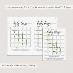 Printable blank Baby Bingo games by LittleSizzle