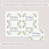 Printable books for baby card with green leaves by LittleSizzle