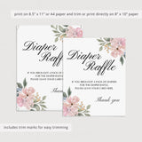 Editable baby girl sign for diaper raffle tickets by LittleSizzle