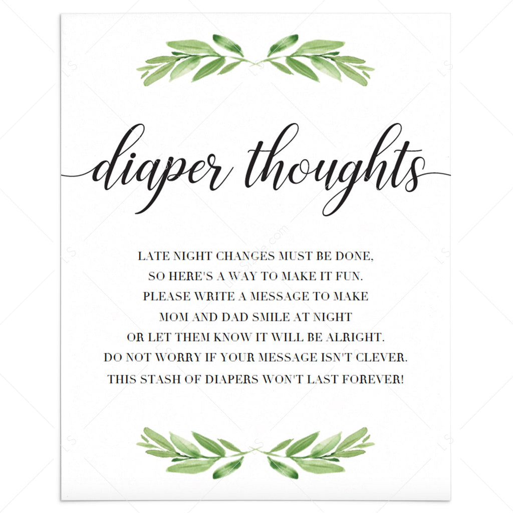 Late Night Diapers Sign Printable Free