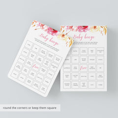 Baby shower games boho floral pink and yellow by LittleSizzle