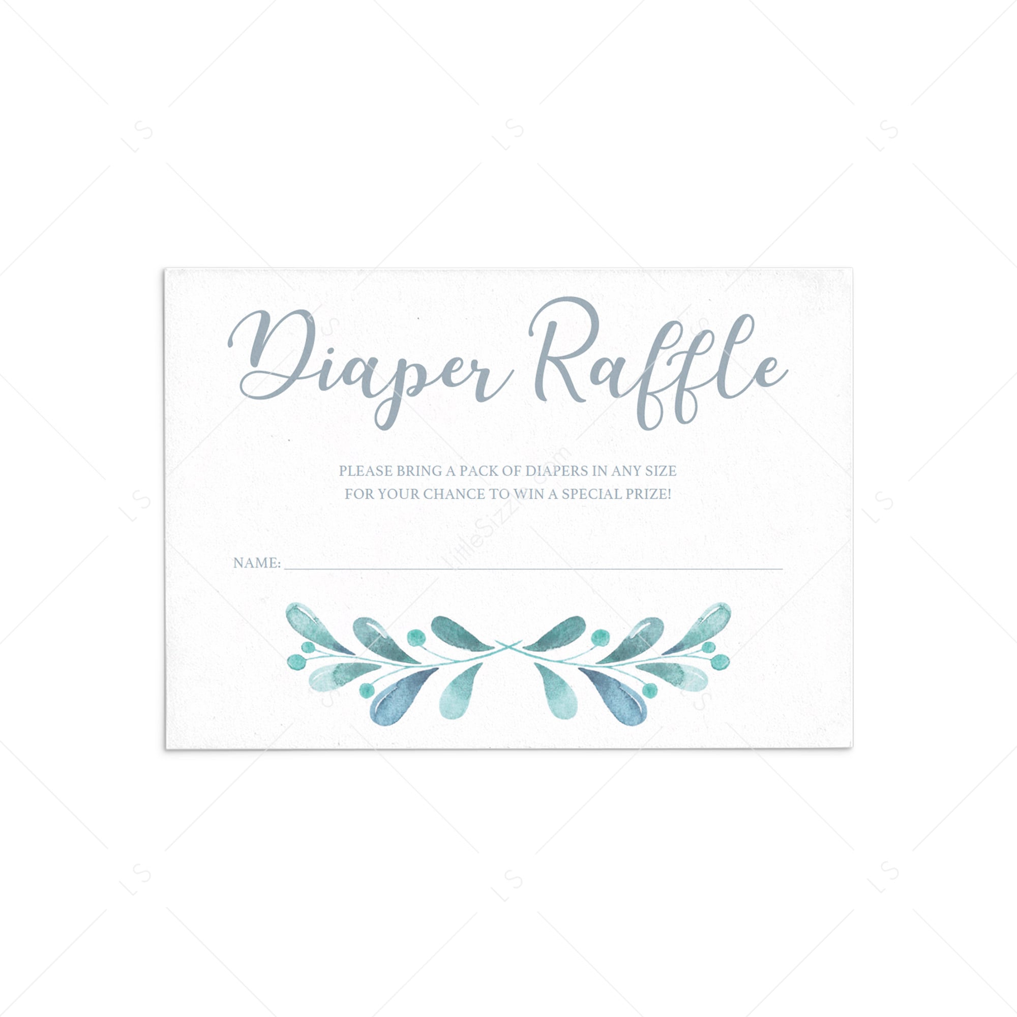 Printable diaper raffle game for winter baby party by LittleSizzle