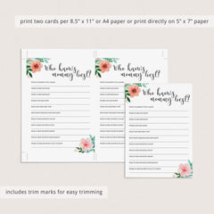 Who knows mommy best games for baby shower by LittleSizzle