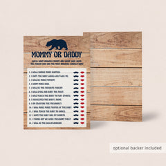 Wood background baby shower games by LittleSizzle