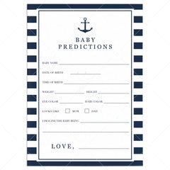 Printable Baby Prediction Card by LittleSizzle