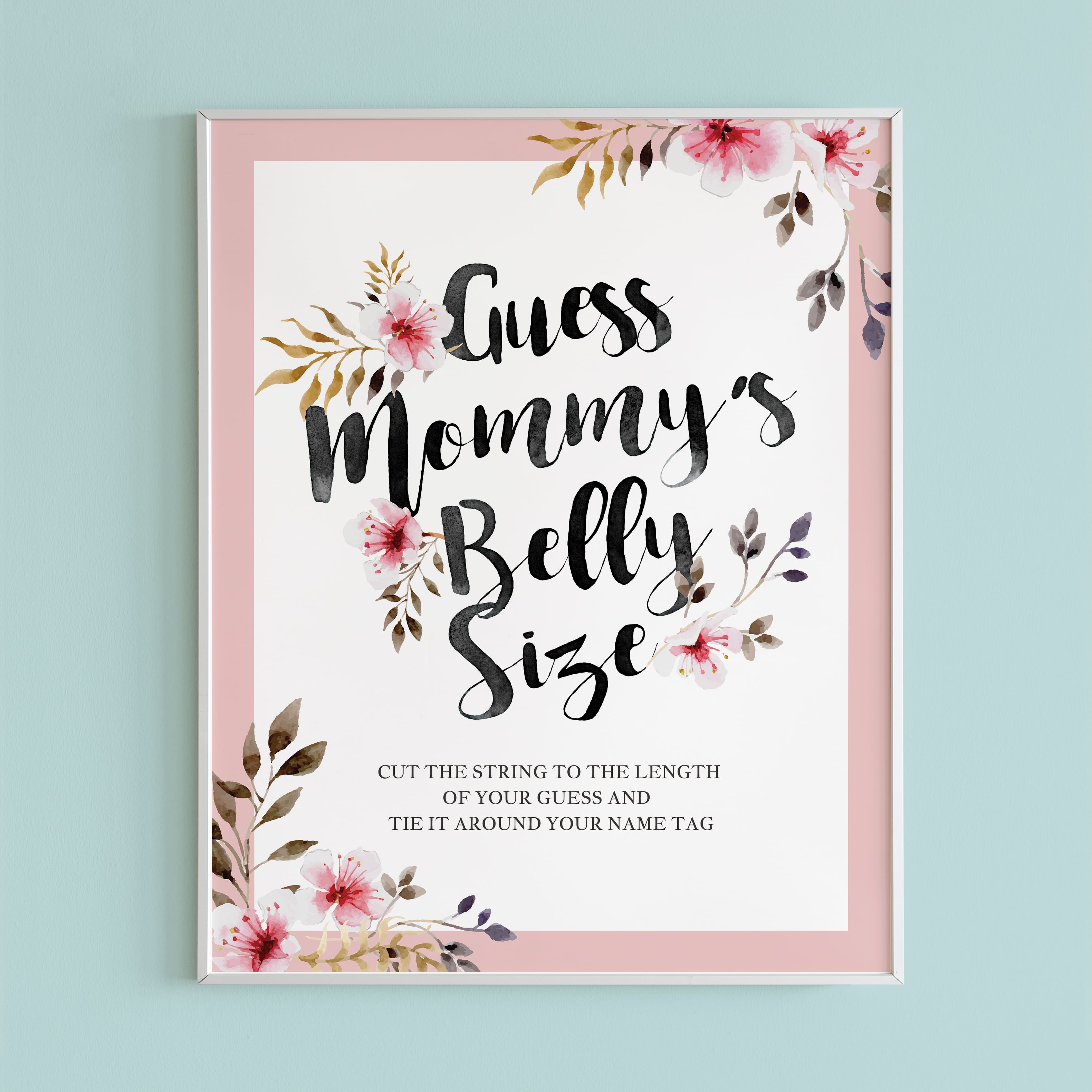 Guess how big is mommys belly baby shower game by LittleSizzle