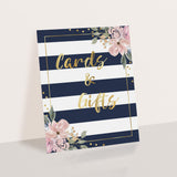 Printable Stripes and Floral Gifts Sign
