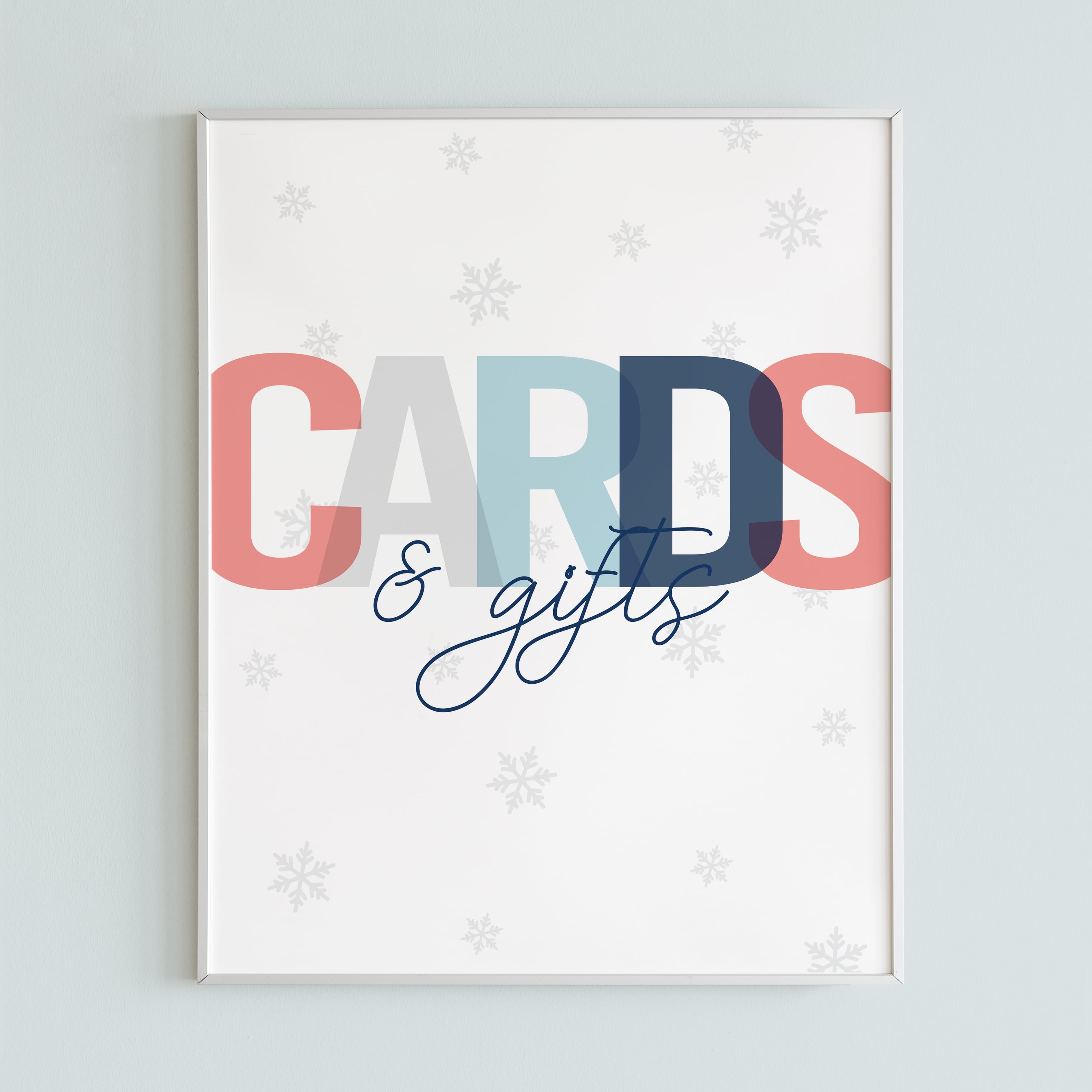 Winter shower cards and gifts table sign by LittleSizzle