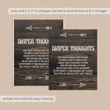 Editable diaper thoughts game template by LittleSizzle
