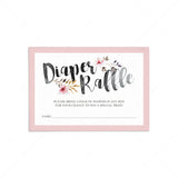Printable pink and black diaper raffle tickets by LittleSizzle