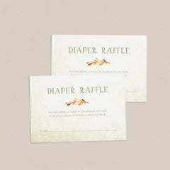 Fall Baby Shower Diaper Raffle Ticket Template