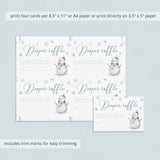 Baby its cold outside baby shower diaper raffle cards by LittleSizzle