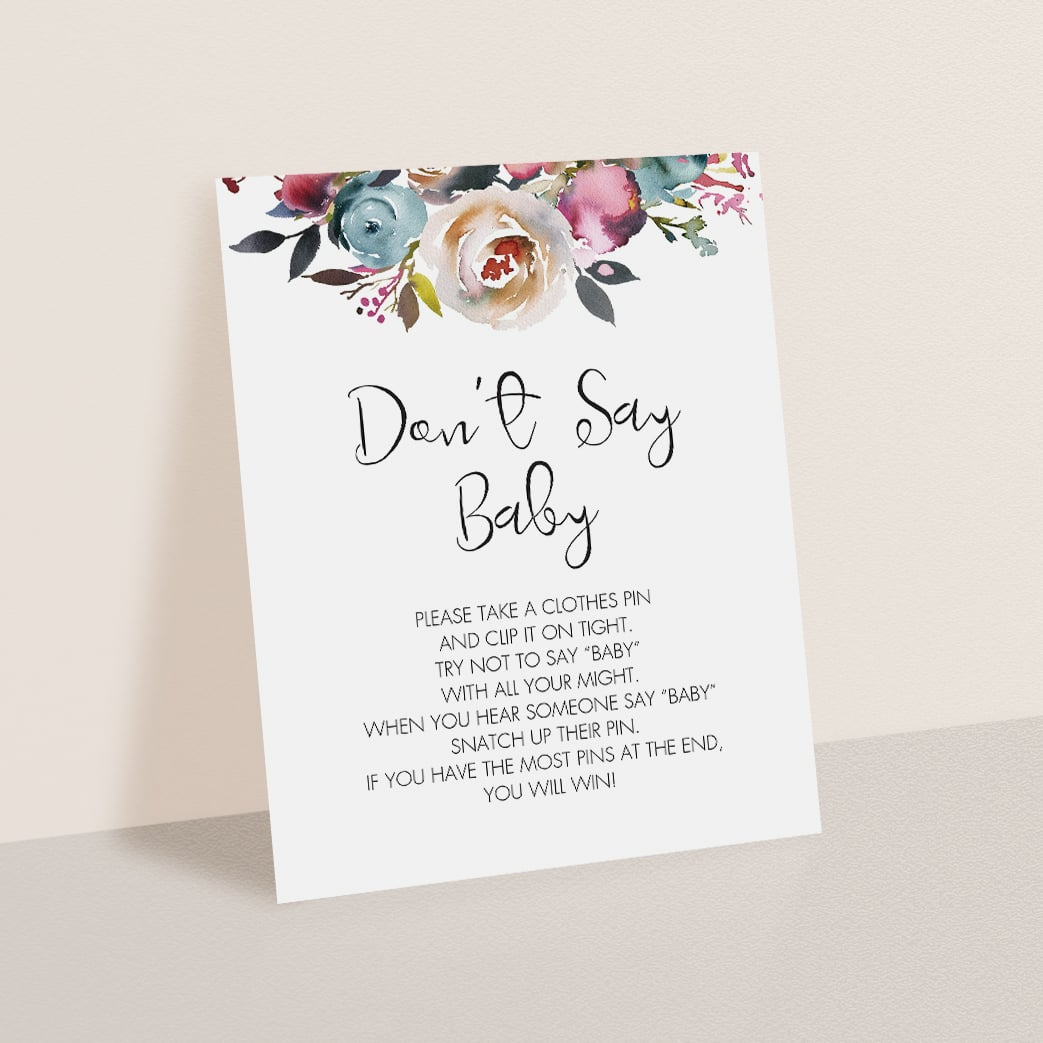 Bohemian baby party games DIY don't say baby by LittleSizzle