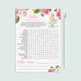 Easter Word Search Puzzle Printable by LittleSizzle