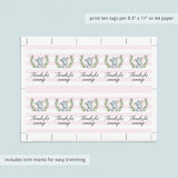 Printable pink and white stripes favor tag by LittleSizzle