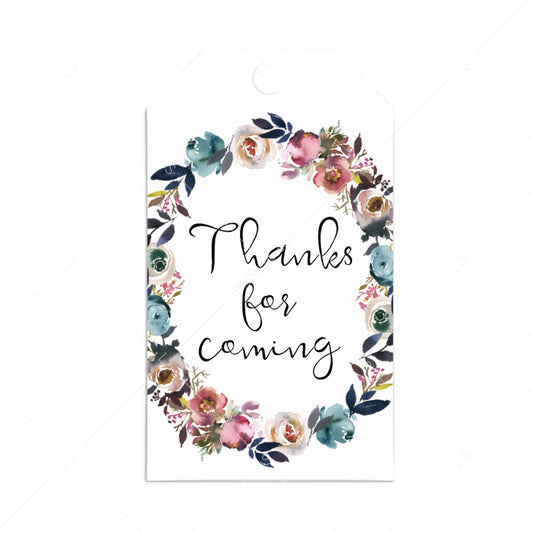 Floral wreath favor tag template by LittleSizzle