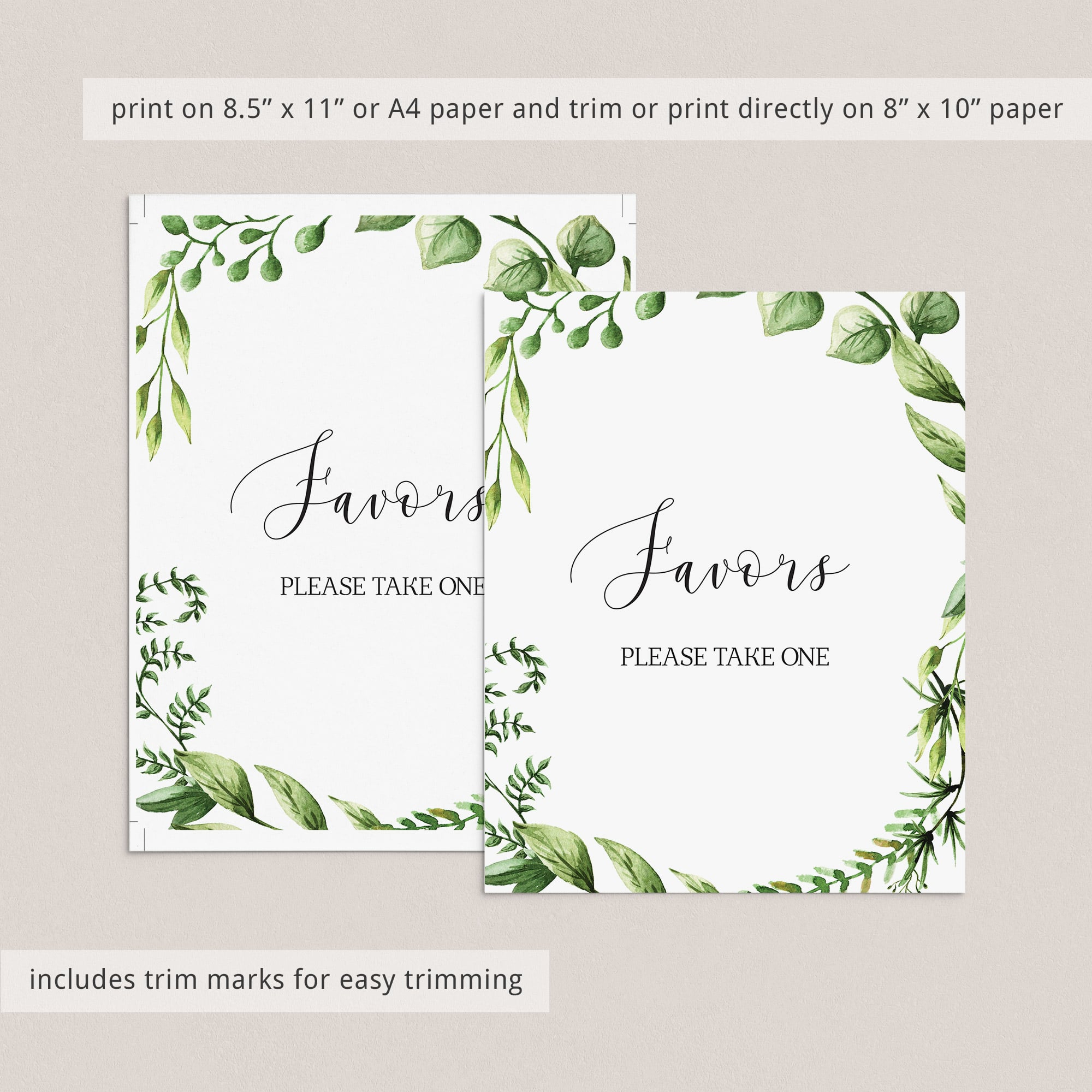 Instant download favors table sign for neutral baby shower party by LittleSizzle