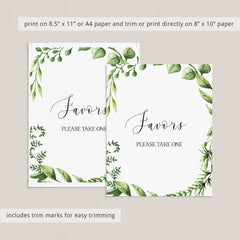 Instant download favors table sign for neutral baby shower party by LittleSizzle