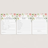 Watercolor floral baby shower games bundle by LittleSizzle