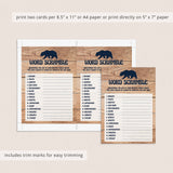 Baby shower printable game for boys by LittleSizzle