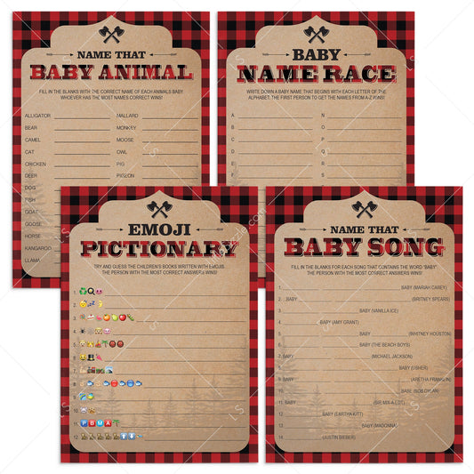 Christmas Song Game With a Red Lumberjack/plaid (Download Now) 