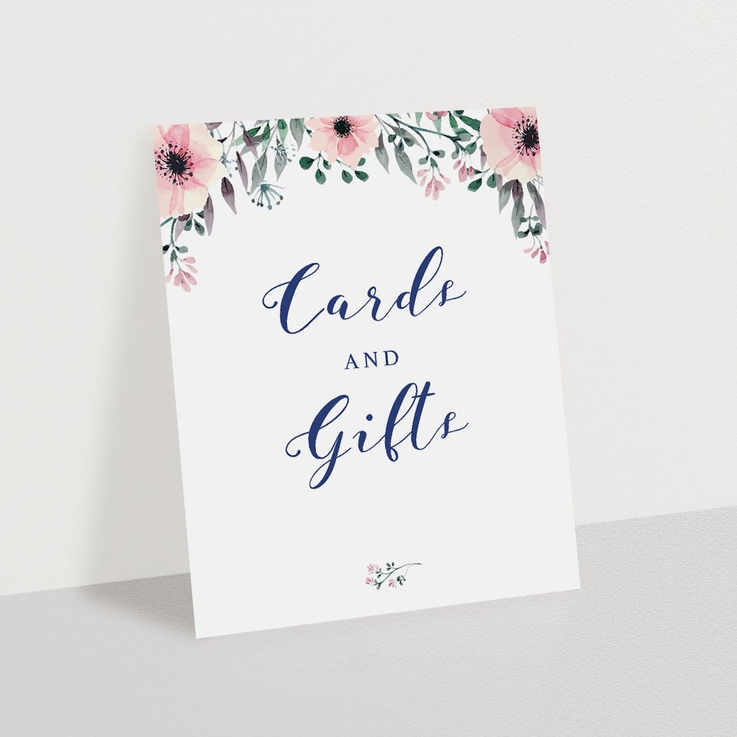 Watercolor floral cards and gifts sign by LittleSizzle
