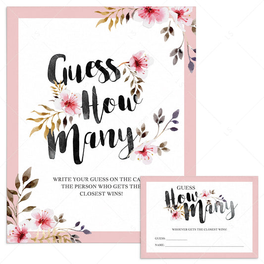 Guess how many table sign and cards printable by LittleSizzle