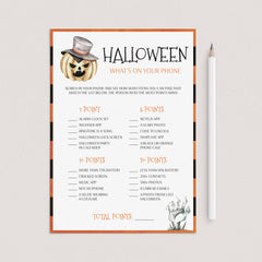 Halloween What's On Your Phone Game Printable by LittleSizzle