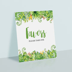Editable banana leaf welcome sign for baby party by LittleSizzle