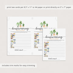Housewarming Emoji Pictionary with Answers Printable