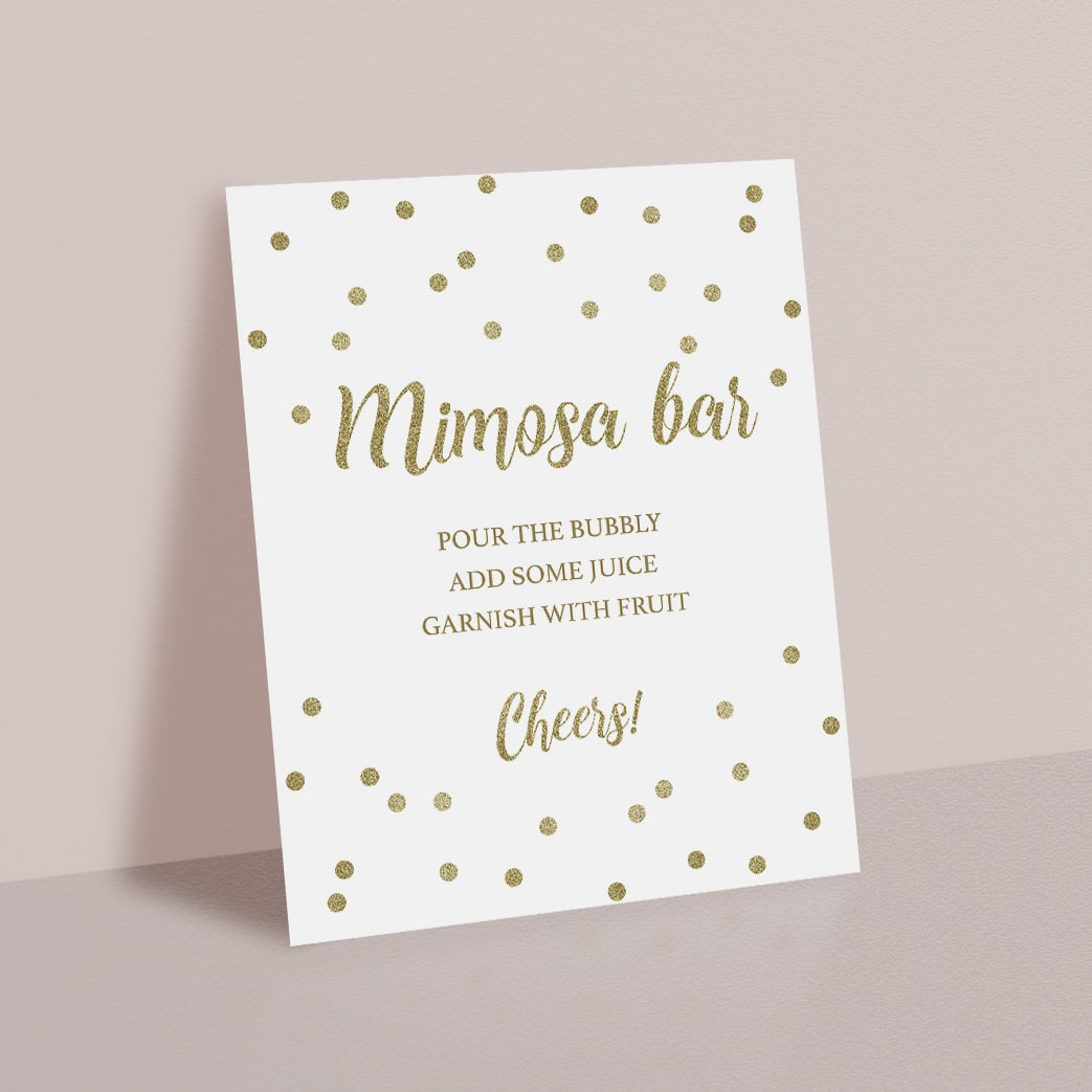 Gold and white mimosa bar download by LittleSizzle