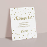 Gold and white mimosa bar download by LittleSizzle