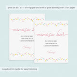 Printable Mimosa Bar Sign for Pink Shower