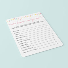 Printable shower games for girl by LittleSizzle