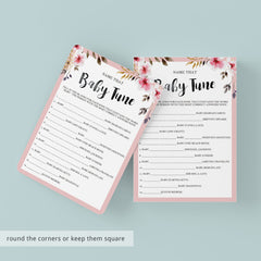 Floral babyshower games whats in your bag printable by LittleSizzle