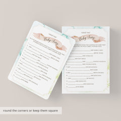 Printable Name That Baby Song Baby Shower Game