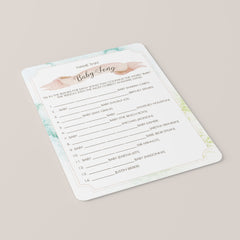Printable Name That Baby Song Baby Shower Game
