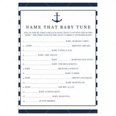 Name that baby tune shower game for boys by LittleSizzle