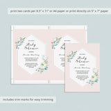 Girl baby shower invitation PDF template by LittleSizzle