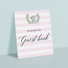 DIY guest book baby shower girl printable by LittleSizzle