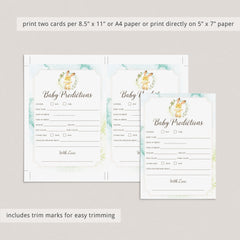 Printable Watercolor Baby Shower Activities with Bunnies