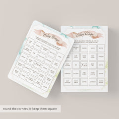 Baby shower game set to play baby bingo with watercolor pastels by LittleSizzle