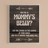 How big is mommy's belly baby shower game rustic theme by LittleSizzle