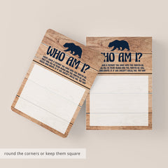 Woodland themed baby shower game cards instant download memory of the mom by LittleSizzle