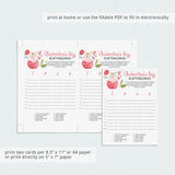 Scattergories Game for Girls Party Instant Download
