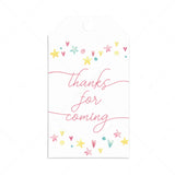 Printable pink thanks for coming tag by LittleSizzle