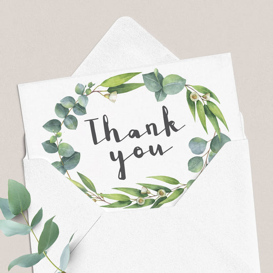 Eucalyptus thank you cards printable by LittleSizzle