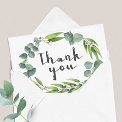 Eucalyptus thank you cards printable by LittleSizzle